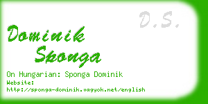 dominik sponga business card